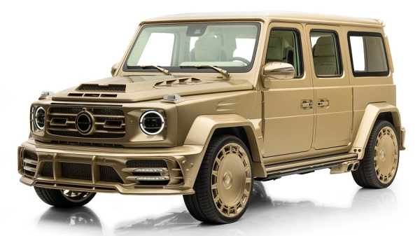 Золотой кирпич: уникальный удлинённый «гелик» от Mansory с 900-сильным V8